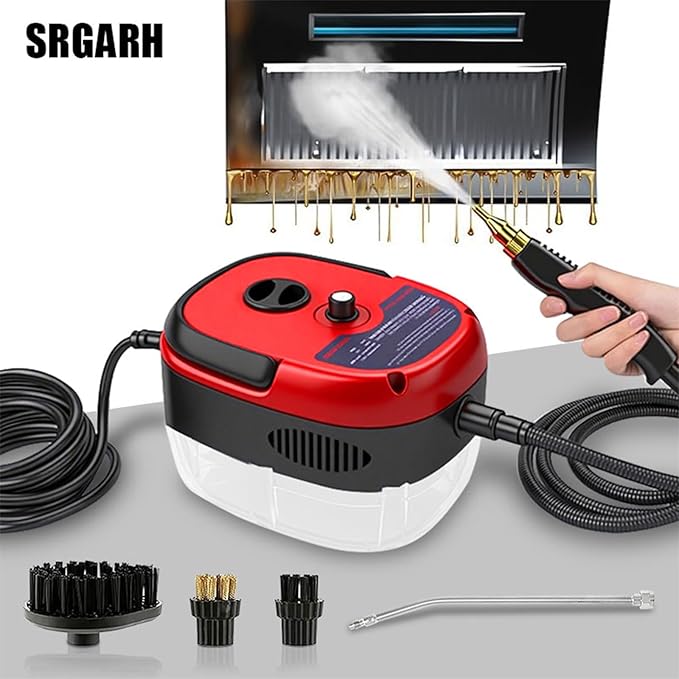 Steam Cleaner, 2500W Portable High Temp Bathroom Power Steamer Cleaning Machine, High Pressure Steamer for Cleaning, Handheld Steam Cleaner for Home For Home Use Kitchen Grease Car Detailing