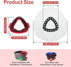 Mop Heads Replacement for Ocedar, Mop Replace Head for Ocedar EasyWring 1 Tank, Microfiber Spin Mop Refills, Include 3 Spin Mop Replacement Head Deep Cleaning Machine Washable with 2 Scrubber Mop Head