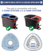 Mop Pads for O-Cedar, New Upgrade 4 Pack Mop Refill Pads, Perfect Addition for Ocedar System Owners, Machine Washable, Reusable, Easy to Replace