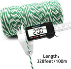 Anvin Natural Jute Twine - 984 Feet, 10 Ply, 2mm Thick, Green, Red, White (Pack of 3) - Bakers, Butcher, Baking, Arts & Crafts, Gardening