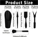 5Pcs Mini Succulent Tools Set, Plastic Garden Hand Tools Kit for Indoor Plant Care, Succulent Bonsai Miniature Garden Tool Set,Small Gardening Tools for Transplanting Digging Planting, Black