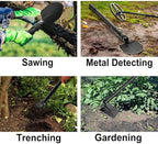 iunio Camping Shovel,Shovel Folding, Portable, Multitool, Foldable Entrenching Tool, Collapsible Spade, for Backpacking, Trenching, Hiking, Survival, Car Emergency