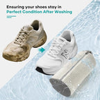 Shoe Washing Machine Bag for Washer & Dryer, Large Shoe Bag for Washing Machine Plush Fibers laundry Bag for Sneakers, Tennis Shoes and Gym shoes, White (2PCS)
