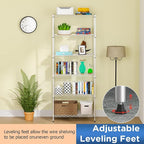 FDW 6-Shelf Adjustable,Storage Shelves Wire Shelving Shelving Unit Metal Shelves Storage Shelf,13" D x 23" W x 59" H,Chrome