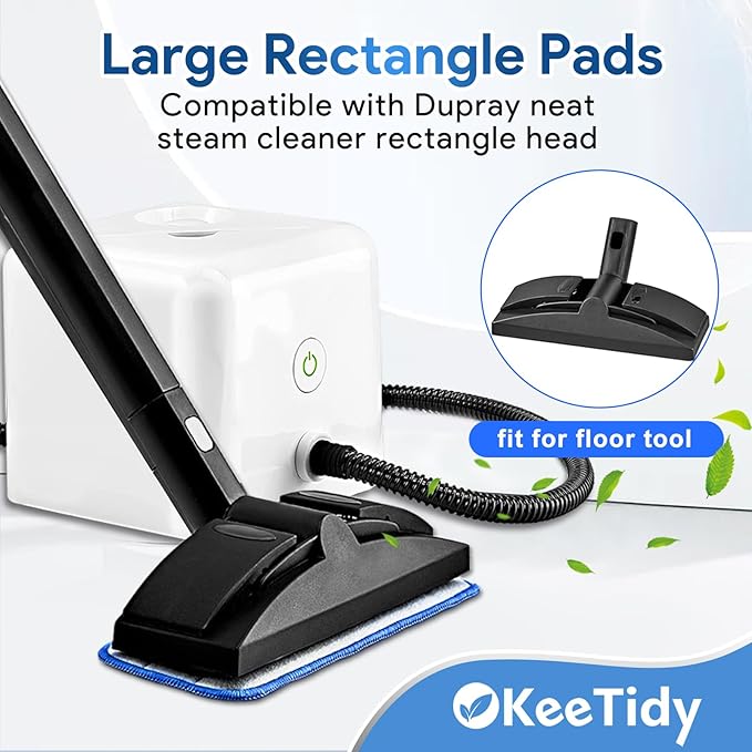 Reusable Microfiber Pads Compatible with Dupray Neat Steam Cleaner Replacement Mop Cleaning Pads, Reusable Cloths and Small Bonnets, 6+6 Pack