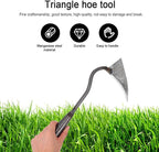 DOITOOL Iron Triangle Garden Hoe 12.4 Inch Weeding Hoe Stainless Steel Blade Manual Weeder Garden Tool for Weeding Gardening Loosening Edging Cultivating Farm