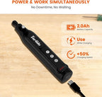 Rotary Tool Kit, Cordless Rotary Tool, Continuous Use While Charging, Low Vibration, 2.0Ah Capacity, 5-Speed Upto 18000RPM, with 31 Pcs Accessories, Ideal for Beginners and Artisans, Black