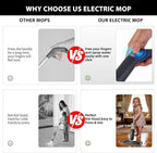 Electric Spray Mop Floor Cleaner with 2 Mopping Pads 700ml Bottle & Scraper 360° Swivel Head Lightweight Cordless Wet Dry Cleaner for Hardwood Floor Cleaning Laminate Tile Wood Vinyl & All Hard Floors