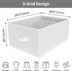 GRANNY SAYS Wardrobe Clothes Organizer, Drawer Organizers for Clothing, Closet Organizers and Storage, Organizer for Drawer, Pants, Jeans, T Shirt, Beige, 4-Pack