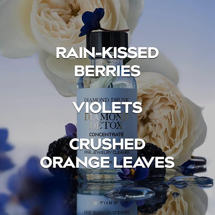 Diamond Drunk The Starter Collections - Non-Toxic, Fine Jewelry Cleaning Kit for Diamond, Gold, & Platinum Rings & More - 2 Months Supply of Safe, Sustainable Cleaner to Restore Shine - Patented Bauble Basket & Reusable Vessel