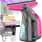 Streak-Free, Powerful and Cordless Window Vacuum Squeegee, Strong Suction and Lightweight Window Cleaner Gift with Microfiber Cloth Deep Cleans Window, Shower Glass, Mirror and Car Windshield