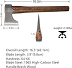 Competition Axe, 16.5" Throwing Axes with 1065 High Carbon Steel & Wooden Handle, Perfect for Axe Throwing Game, Competition and Recreation, Gift for Men