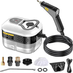 Steam Cleaner, Fast 10-Sec Heat-Up,1.2L Tank,6-Level Adjustable Handle,2500w Steamer for Cleaning, Handheld Steam Cleaner for Home, for Car Floors Kitchen Furniture Bathroom Windows (white)