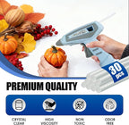 Cordless Hot Glue Gun Kit Includes 30 Hot Glue Sticks, Switch with 10W Drip-proof Design with 15-Second Fast Heating, Suitable for DIY Crafts, Fabric, Wood & Home Repairs (Blue)