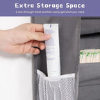 Over the Door Shoe Rack Organizer Hanging Fits 12 Pairs Shoes with 6 Mesh Pockets 6 Deep Large Pockets 50lbs Weight Capacity Behind the Door Storage Organizers for Closet Narrow Door 1 Pack