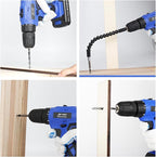 Portable Power Drill Set with 37PCS Drill Bit,21V Cordless Drill Driver Kit with Battery and Charger,Jar-owl Home Tool Kit with Electric Drill for Men Women Garden Office Repair Maintain-Blue