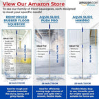 MHM AquaSlide PushPro – 28-Inch Heavy Duty Squeegee for Concrete Floors & Wet Surfaces | Industrial Rubber Blade Water Removal Tool for Garages, Warehouses, Driveways & Commerical Use