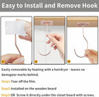Self-Adhesive Banana Hooks, Foldable Magnetic Hanger Under Cabinet, Sturdy Metal Banana Holder for Kitchen, Space-Saving Design to Keep Bananas Fresh 3 Pieces Rose Gold