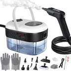 Steam Cleaner, 3-Level Adjustable Handle, 2500W Steam Cleaner for Home, 15s Heat-Up, Portable Steamer for Cleaning Car, 47.04oz Tank, 16 Pcs Accessories for Dirt, Grout, Couch, Furniture, Grease,Tile