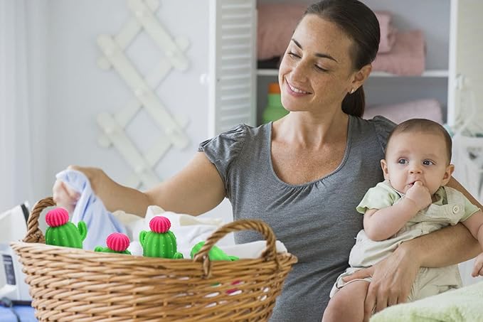 Silicone Dryer Balls, Spacenight Natural Fabric Softener, Reusable, Reduces Clothing Wrinkles and Saves Drying Time (SPA-Viridis)