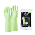 SHOWA 111 Skin-Friendly Dishwashing Gloves, Latex-Free PVC, Reusable Housekeeping Gloves with Cotton Liner, Non-Slip Grip for Kitchen & Gardening, Made in Japan, Medium, 2-Pairs