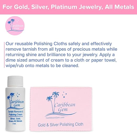 USA Polishing Cream | Safely Tarnish Remover Polishing Cream From Gold, Silver, and Platinum | 2OZ Bottle | With Polishing Cleaning Cloth | 1 Pack