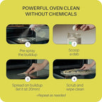 Everneat Oven Cleaning Kit: Natural Oven Cleaner and Kitchen Cleaner | Heavy Duty | Grill, Cooktop, Rack | Fume-free| Non-toxic | Safe to Clean All Ovens (Purify) | Refillable Glass Jar & Bottle