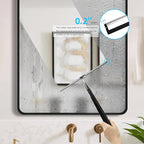 2 in 1 Window Squeegee, Shower Squeegee Window Cleaning Kit with Extension Pole Long Handle Squeegee for Shower Glass Floor Bathroom Home Outdoor, 12 inch Wide, Black