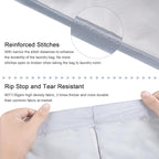 Polecasa Heavy Duty Large Laundry Bag with 130gsm Tear Resistant Fabric and Handles, Easy to Carry Durable Dirty Clothes Drawstring Bag, Perfect for College Dorm, Travel, 2 Pack 28”x36”, Silver