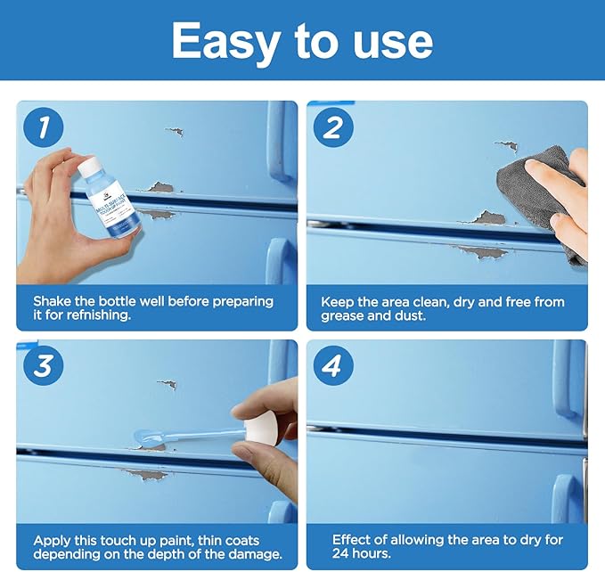 Appliance Paint Appliance Touch Up Paint High-Gloss Blue Surface Touch Up Paint Pen Scratch Repair for Appliances Refrigerator Metal Surfaces Dishwasher Dryer Microwave Washers