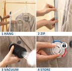 Hanging Vacuum Storage Bags, 6 Pack Hanging Storage Bags for Clothes With Electric Pump, Vacuum Sealed for Suits, Dress, Jackets (3 Long, 3 Short)