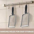 2 PCS 2-in-1 Gardening Soil Sifter Set with 3.8/5mm Mesh, Garden Sieve & Shovel Sifter Screen Potting Scoop for Sand, Dirt, Rock Compost, Stainless Steel & Ergonomic Handle