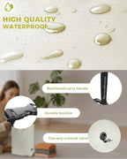 Travel Laundry Bag, Pump Free Vacuum Storage Bag Reusable Compression Dirty Clothes Travel Bag Waterproof Wet Dry Bags Large Capacity Space Saver Bags Camp Clothes Organizer (1 Pcs)(White, M)