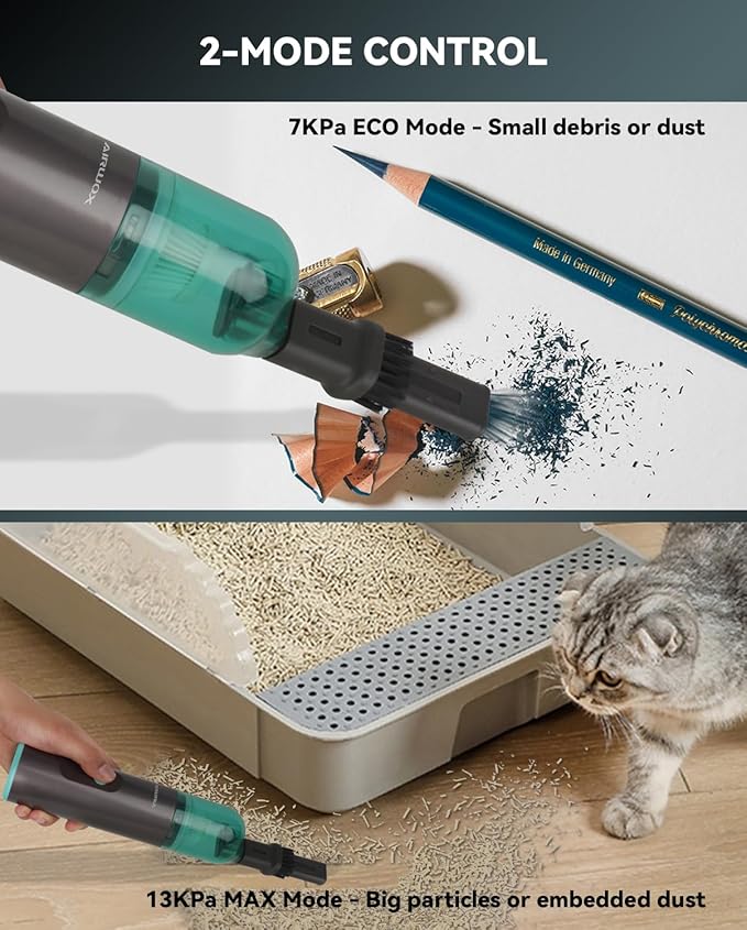 Cordless Handheld Vacuum, 13000Pa High Power Car Vacuum with Brushless Motor and Blower Accessories, for Home and Car Use