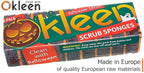 Black & Orange Multi Use Scrub Sponges. Made in Europe. 9 Pack, 4.3x2.8x1.4 inches. Heavy Duty and Non Scratch Fiber. Odorless Durable and Delicate Scrubber. Halloween Edition