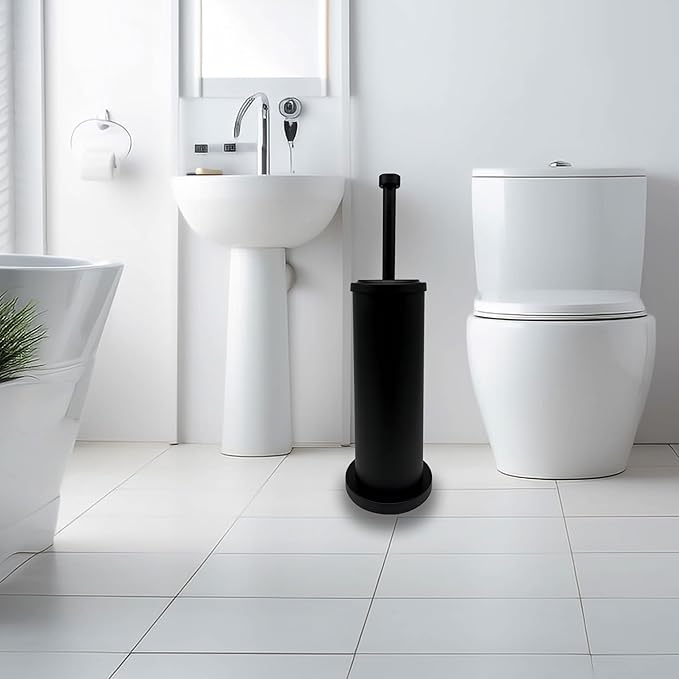 Matte BlackToilet Bowl Brush with Holder, Durable Bathroom Cleaning Tool, Modern Design for Easy Toilet Maintenance, Bathroom Cleaner Brush for Efficient Cleaning and Hygiene