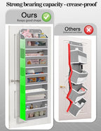 Over The Door Organizer, 5 Shelves Closet Door Hanging Organizer with 10 Mesh Pockets, Nursery Closet Organizer, Baby Essentials, Dorm Room Essentials for Girls