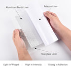 Drywall Repair Kit, 10Inch Drywall Patch Kit Self Adhesive Aluminum Plasterboard Wall Patches Quick Fix Plaster Wall with Scraper for Plaster Roof Drywall Crack Repair (8Pcs Kit)