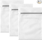 3 Pack Small Mesh Laundry Bags by MDSXO- Small Durable Lingerie Delicates Bag for Washing Machine for Socks, Bra, Mask,Baby Clothes 10 * 12 inch [3 Pack]