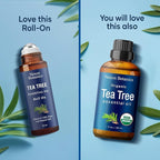 Tea Tree Oil Roll-On 10 ml - 100% Pure, Natural Essential Oil for Aromatherapy, Skin, Face & Body - Pre-Diluted for Travel - Nexon Botanics