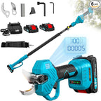 TOCiTAA Electric Pruning Shears Compatible with Makita Battery, Pruners for Gardening 1.5-2 Inch Cutting Diameter with 2 Pack 2.0Ah Batteries, Cordless 13ft. Pole Pruner with Pruning Blade