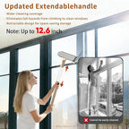 2 Pack 5-in-1 Extendable Window Squeegee with Spray, 12.6 Inches All-Purpose Window Cleaner Tool, Sponges, Silicon Blade & Gap Brush for Indoor/Outdoor Glass, Shower Door, Car Windshield, Mirror
