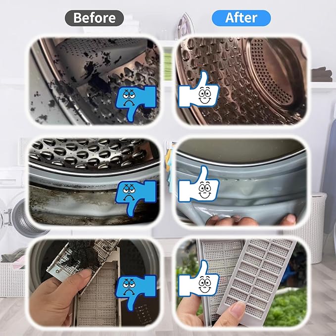 Washing Machine Crevice Cleaning Brush, 7 Pcs Cleaning Supplies Tools,Front Load Washer Machine Cleaner Accessories, 2 Pcs Drum Laundry Cleaner Brush and 5 Pcs Hard Brushes Crevice Parts Washer Brush