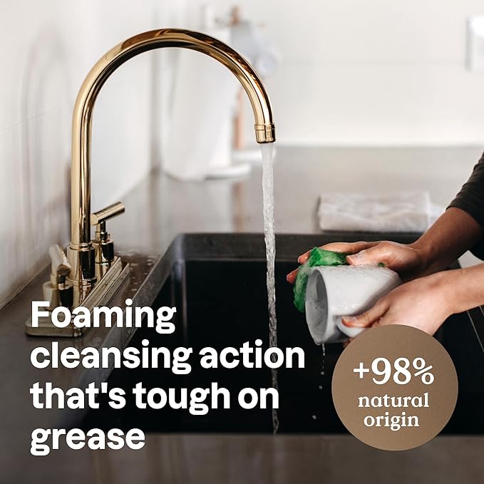 ATTITUDE Dish Soap, EWG Verified, Plant and Mineral-Based Ingredients, Vegan and Cruelty-free Household Products, Orange and Sage, 16 Fl Oz