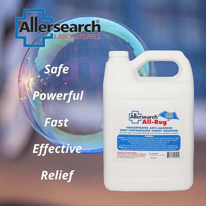 Allersearch All-Rug Anti-Allergen Concentrated Carpet Shampoo 1 Gallon (128 Oz)