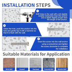 Drywall Anchors-180PCS Nails for Wall Anchors for Drywall Repair Kit, Premium Plastic Wall para Dry Wall Anchors and Screws Assortment Kit, Heavy Duty Self Drilling Picture Hanging Kit Hangers Screw