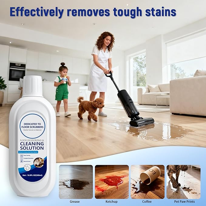 Multi-Surface Floor Cleaning Solution Compatible with Tineco iFLOOR 2/3/5 & FLOOR ONE S3/S5/S6/S7 PRO, Low Foam Floor Cleaner for All Cordless Wet/Dry Vacuum & Robot Vacuums Mop (2 Bottle, Original)