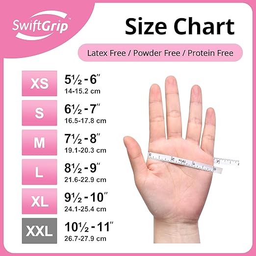 Pink Disposable Exam Gloves, X-Small, 50-ct Box, Powder-Free, Latex-Free, Medical Grade Gloves for Cleaning & Esthetician