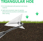 DOITOOL Hoe Garden Tool,Triangle Hoe Head Iron Gardening Hoe for Digging,Weeding,Cutting and Loosing Soil, Garden Hoe Replacement Head