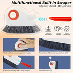 2 in 1 Groove Cleaning Brush, Easy to Store Window Track Cleaning Tools, Multifunction Window Track Cleaner, Track Cleaning Tools Suitable for Sliding Door Tracks, Shutter Door Window Track(Orange)